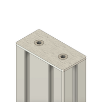 60-020-5 MODULAR SOLUTIONS ALUMINUM END CAP 45MM X 90MM W/HARDWARE